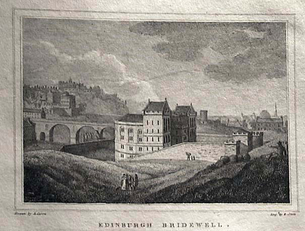 The Bridewelll  -  Engraving from "Beauties of England & Wales
