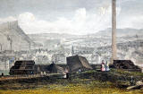 Engraving - View looking south from Calton Hill, published 1847