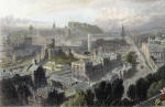 Engraving by T Heawood after Birket Foster  -  published in London, c.1860  -  Edinburgh from Calton HIll