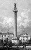 Engraving in 'Modern Athens'  -  Lord Melville's Monument in the centre of St Andrew Square