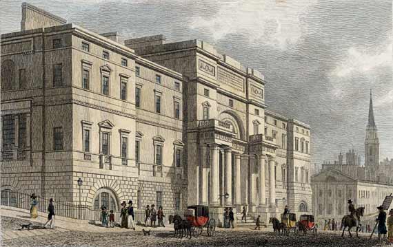 Engraving from 'Modern Athens'  -  hand-coloured  -  Edinburgh University