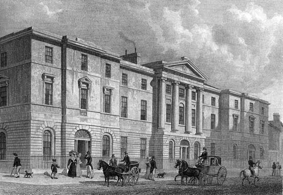 Engraving in 'Modern Athens' - Exchange Buildings, Leith