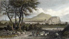 Engraving from 'Modern Athens'  -  hand-coloured  -  Edinburgh from Craigleith