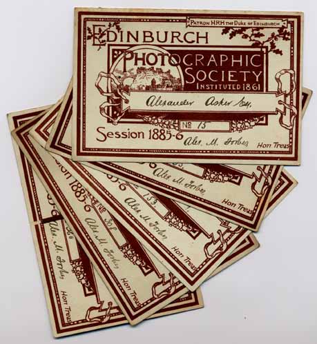 EPS Membership Cards  -  1885-86