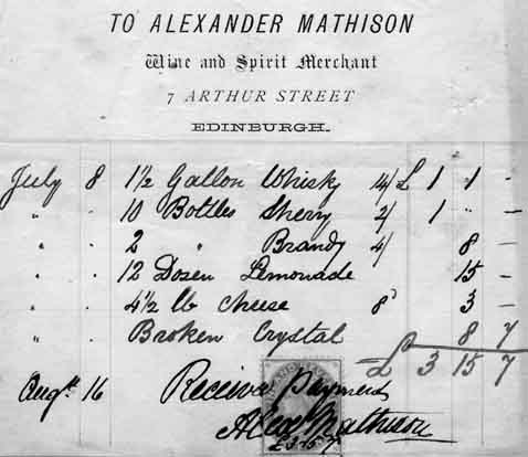 EPS Drinks Bill - 1877 or 1878