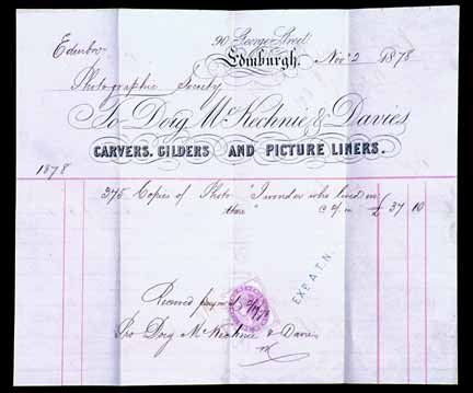 Bill for 1878 EPS Presentation Print