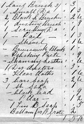 EPS Receipt for Brushes (detail) - 1892