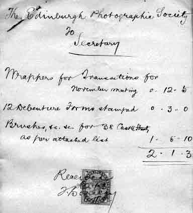 EPS Receipt for Brushes - 1892