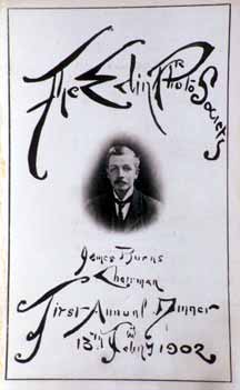 EPS Dinner Menu (front)  -  1902