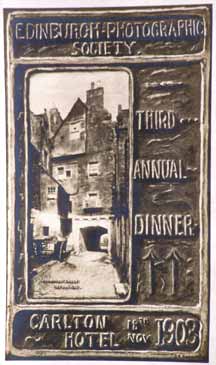 EPS Dinner Menu  -  1903