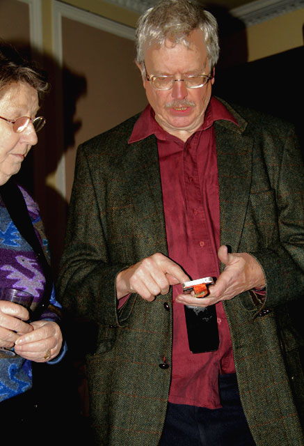 EPS Members gather on 15 December 2012 to celebrate the recent invitation to Sandy Cleland, a former President of Edinburgh Photographic Society to join the London Salon.