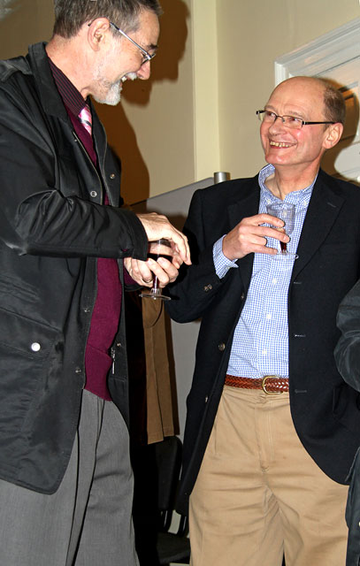 EPS Members gather on 15 December 2012 to celebrate the recent invitation to Sandy Cleland, a former President of Edinburgh Photographic Society to join the London Salon.