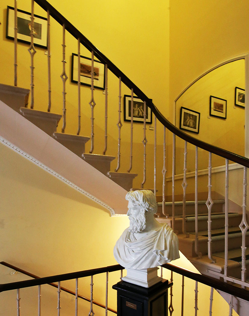 Edinburgh Photographic Society Premises at 68 Great King Street  -  Bust of DO Hill in the Hall