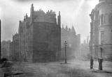 EPS Survey Section photograph - Bristo Stree, part of the McEwan Hall, and buildings demolished 1897 -  by AH Baird, 1897