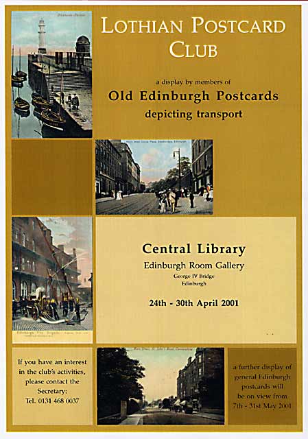 Exhibition Poster - Old Edinburgh Postcards depicting Transport