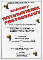 Edinburgh Photographic Society - Poster for 139th Annual International Exhibition of Photography  -  2001