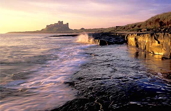 A photograph by Brian D Clark ARPS, DPAGB, Dundee Photographic Society, entitled 'Morning Light - Bambrough'. This is one of the photographs accepted in the Edinburgh Photographic Society International Exhibition of Photography, 2005