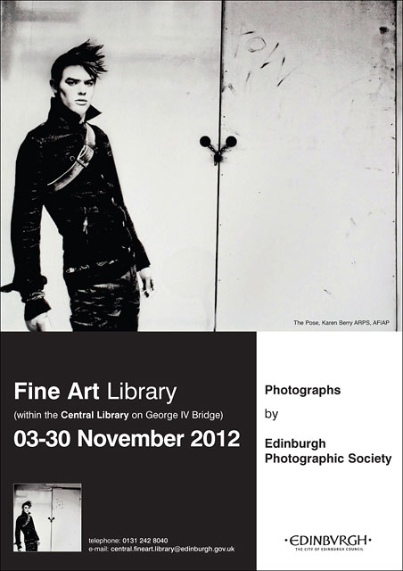 Exhibition of prints by Members of Edinburgh Photographic Society  -  in the Fine Arts Dept of Edinburgh Central Library, George IV Bridge, Edinburgh, November 2012