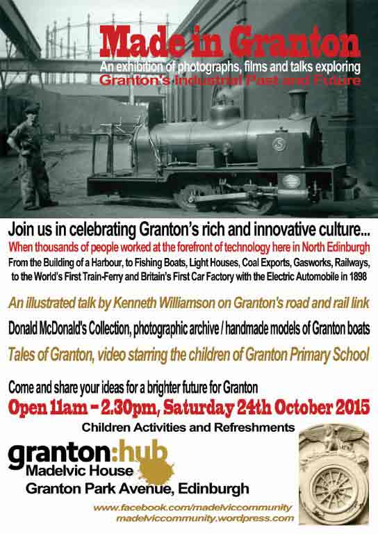 Exhibition 2015 - Made in Granton - Poster for 24 October 2015