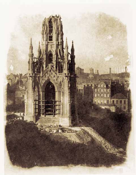 Hill & Adamson Calotypes - The Scott Monument under construction