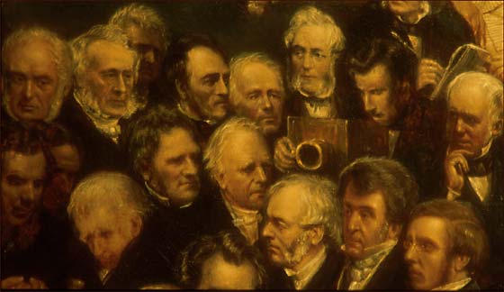 DO Hill's Painting of The Disruption  -  Detail including camera
