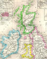 Detail from a map of the British Isles  -  1877