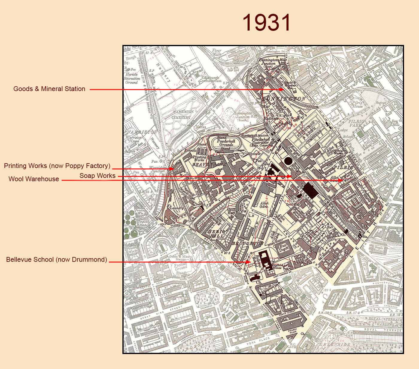 Broughton Ward (1995-2007)    -  1931 OS Map, 6 inch scale + comments