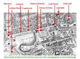 Map showing the locations of some of the snack vans in Central Edinburgh  -  2002 to 2006