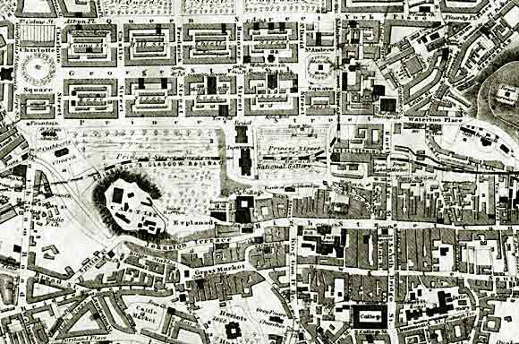 Edinburgh map  -  1860  -  with option to zoom in and out