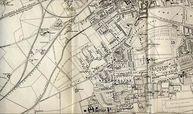 Map of Edinburgh and Leith. 1870  -  South Edinburgh Section