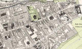 Edinburgh Old Town  -  Extract from a Bartholemew Map, 1891  - Royal Mile (east)