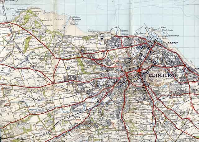 Map by John Bartholomew & Son Ltd.  -  The whole city of Edinburgh, 1925