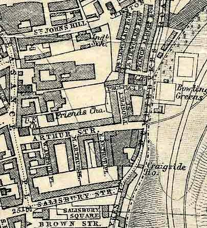 Edinburgh and Leith map, 1925 - The area around Arthur Street, Dumbiedykes
