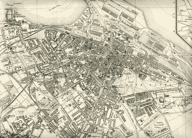 Edinburgh and Leith map, 1925  -  Leith section