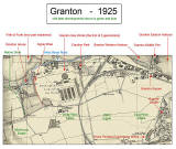 Map of Granton  -  1925  -  with key including Gypasy Brae