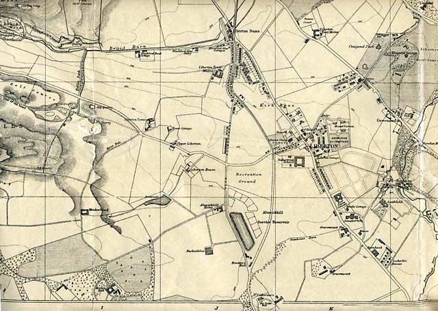 Edinburgh and Leith map, 1925  -  Liberton section