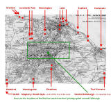 Map showing the locations of some of the snack vans aroundl Edinburgh  -  2002 to 2006