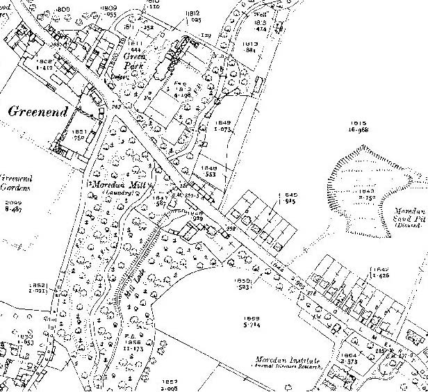 Map extract 1914 - Greenend and Moredun Mill