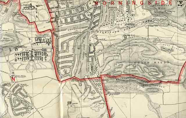 Edinburgh and Leith map, 1940  -  Craiglockhart and Braid Hills section