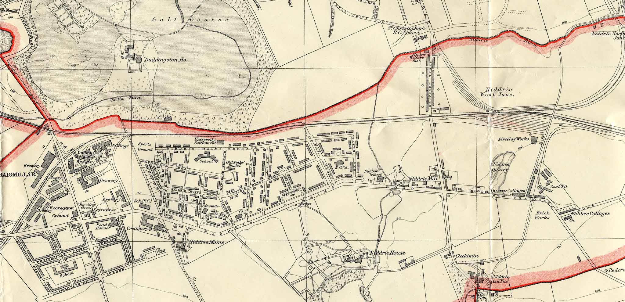 Edinburgh and Leith map, 1940  -  Craigmillar and Niddrie