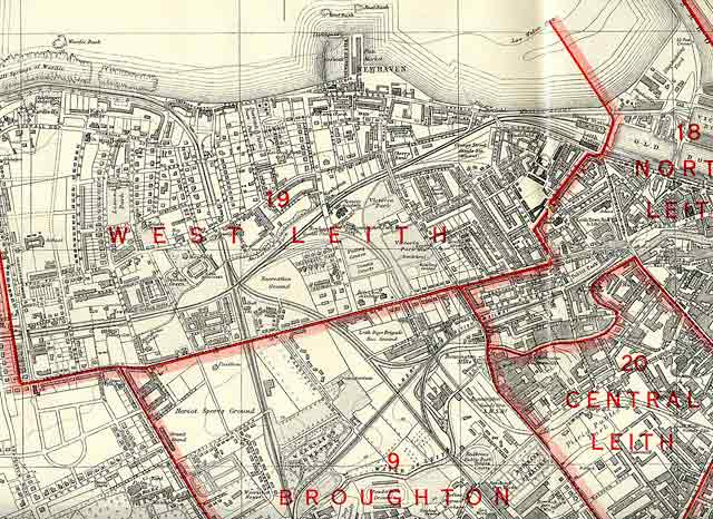 Edinburgh and Leith map, 1940  -  North Edinburgh section