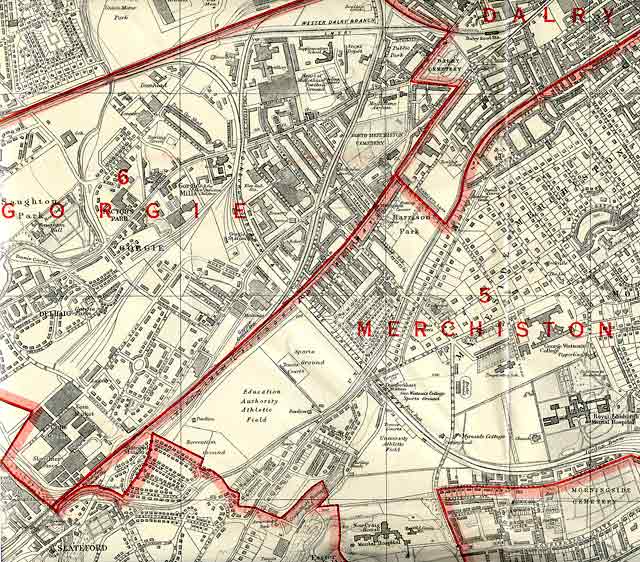 Edinburgh and Leith map, 1940  -  Sourth-west Edinburgh section