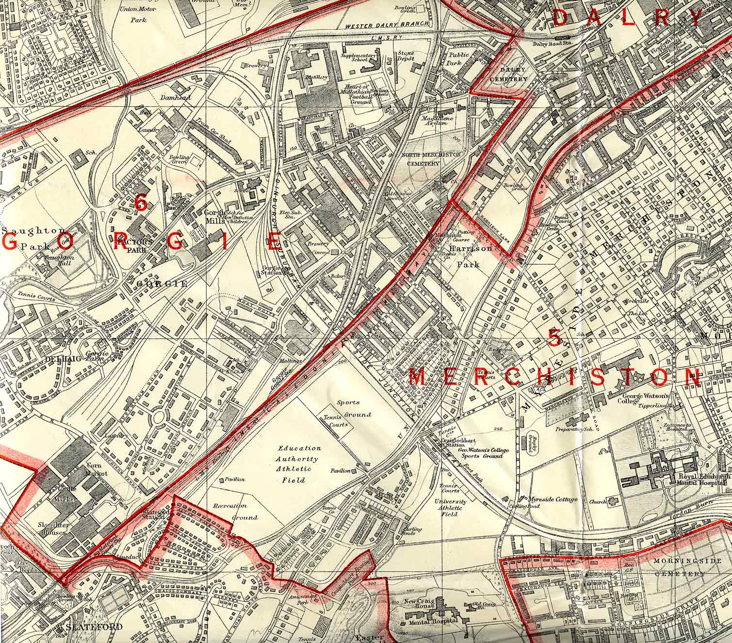 Edinburgh and Leith map, 1940  -  South-west Edinburgh section