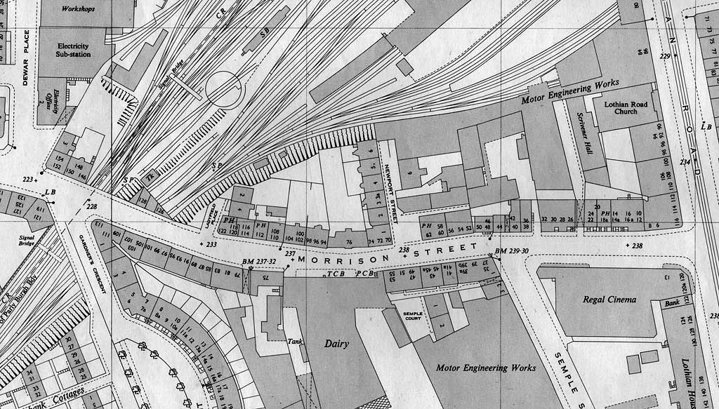1948 Ordnance Survey Map  -  Morrison Street
