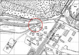 Map showing the railway lines near the inshore end of Granton Western Breakwater