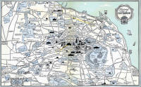 Pictorial Map of Edinburgh showing Bruce Peebles' works, 1866 to 1954
