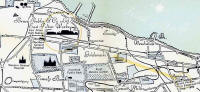 Pictorial Map of Edinburgh showing Bruce Peebles' works,  1866 to 1898  -  Zoom in to North Edinburgh