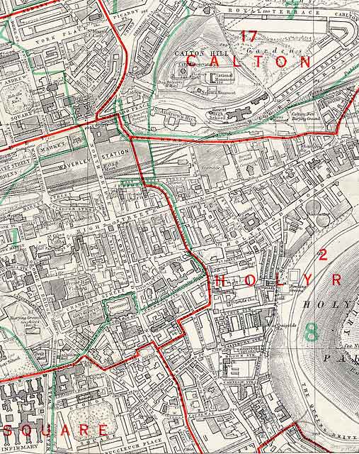 Edinburgh and Leith map, 1955  -  Central Edinburgh (East)