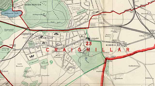 Edinburgh and Leith map, 1940  -  North-west Edinburgh section