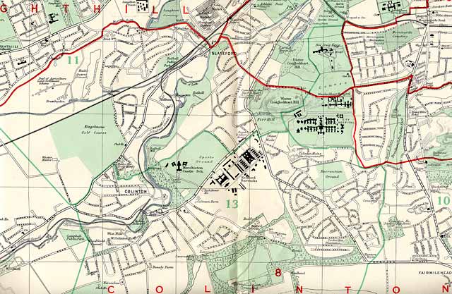 Edinburgh and Leith map, 1955  -  South-west Edinburgh